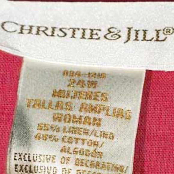 BLOUSE, 55% LINEN EYELET BLOUSE, SIZE 24W, DARK ROSE, ROUND COLLARLESS NECK, - Picture 2 of 3